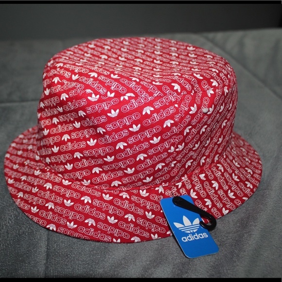 adidas Other - NWT Red Adidas All Over Print Bucket Hat
